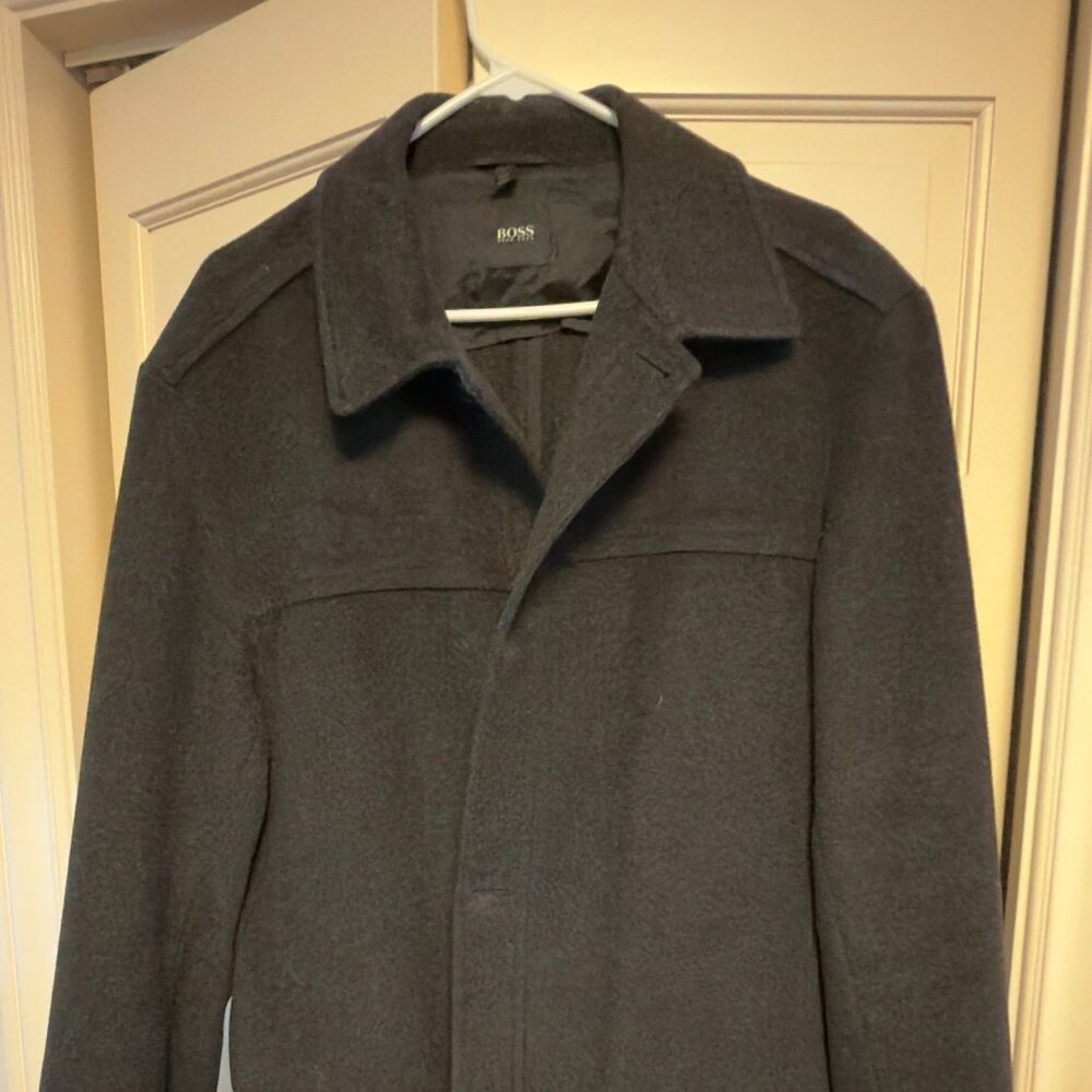 BOSS by Hugo Boss Wool-Cashmere Jacket – Large (Charcoal Gray)